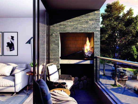 Lyon, terrazas con parrillero