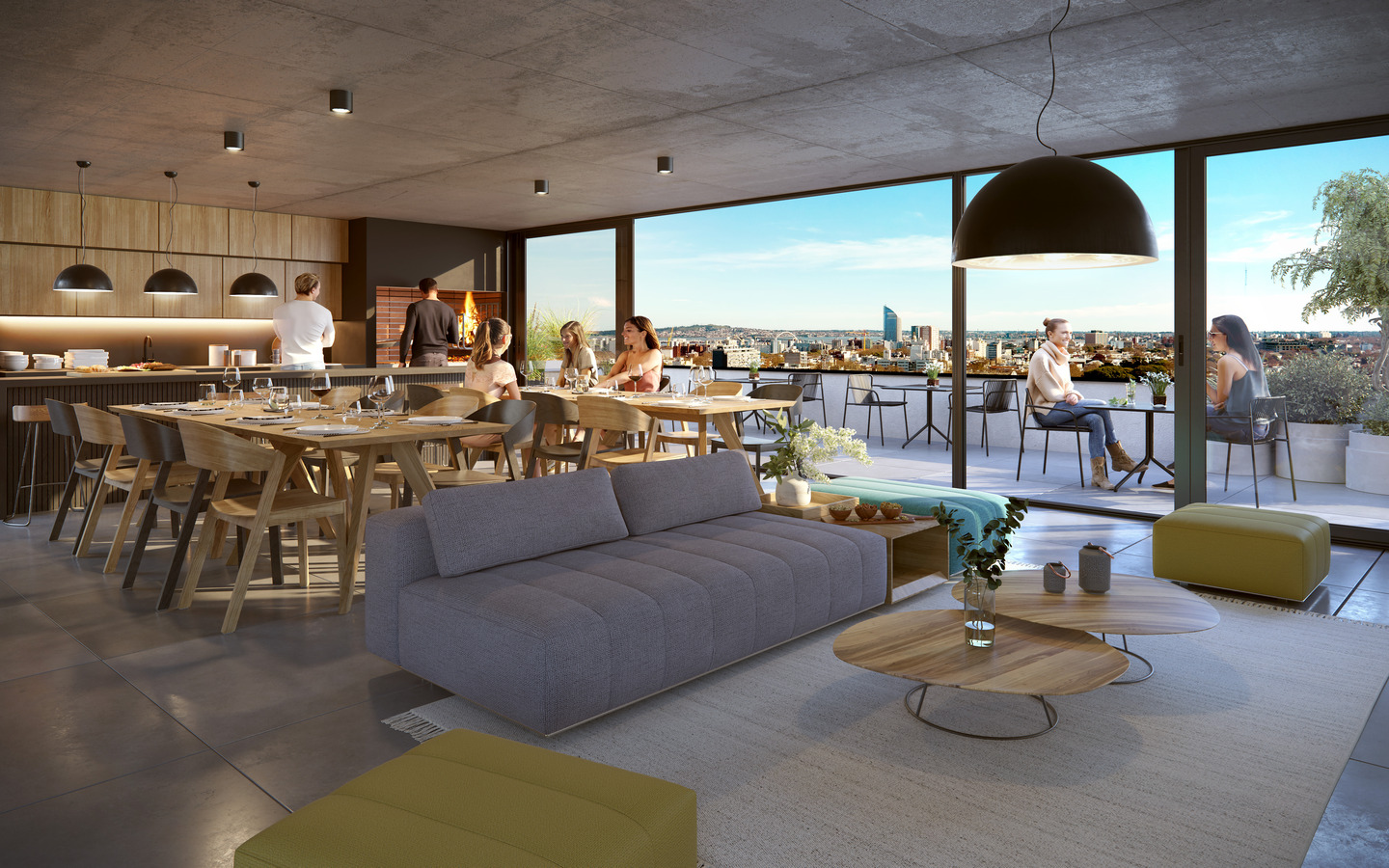 Hub By Block, barbacoa, Sum HUB BY BLOCK, 1 dormitorio con terraza, orientado al norte